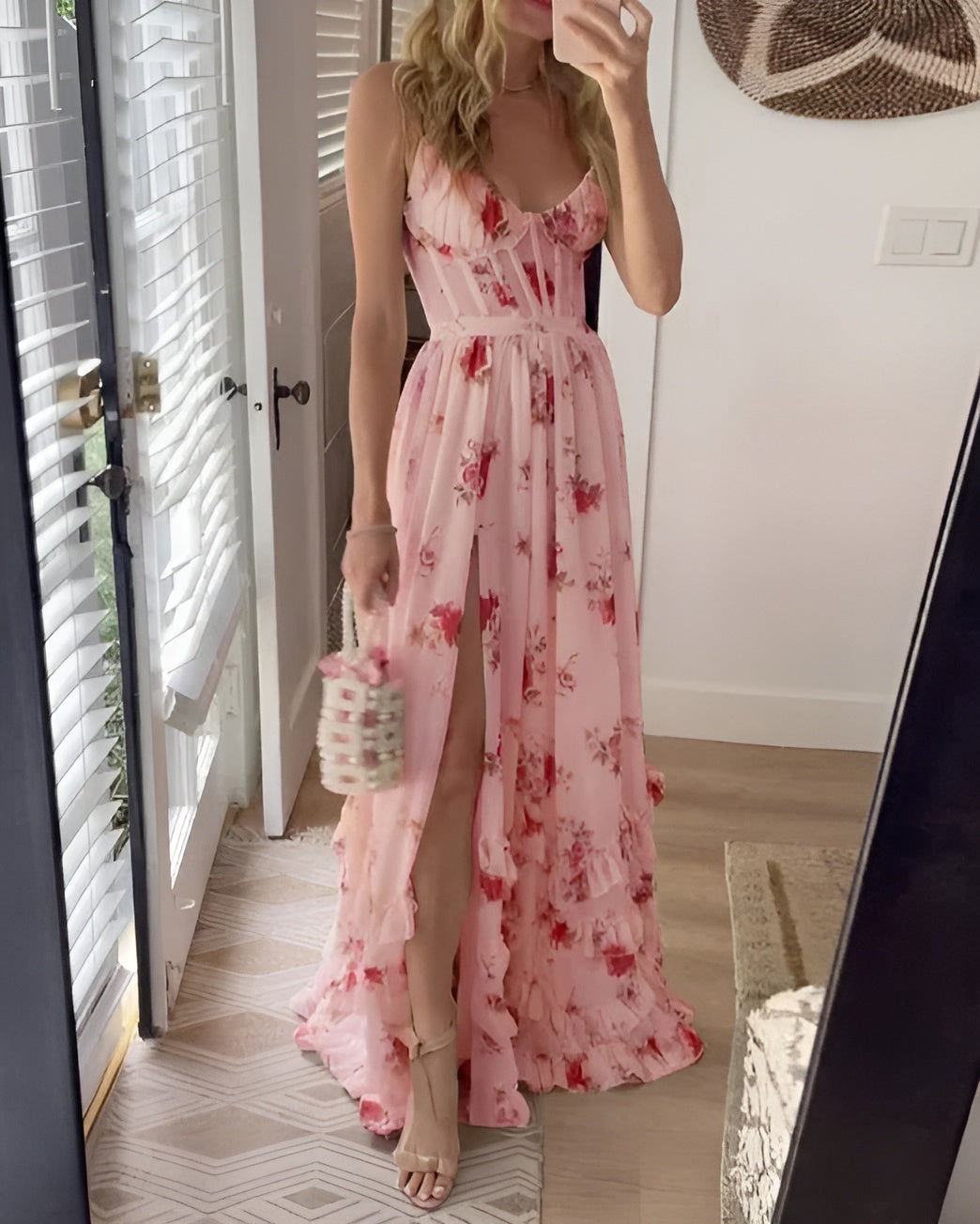 Maja | Midiklänning med blommönster