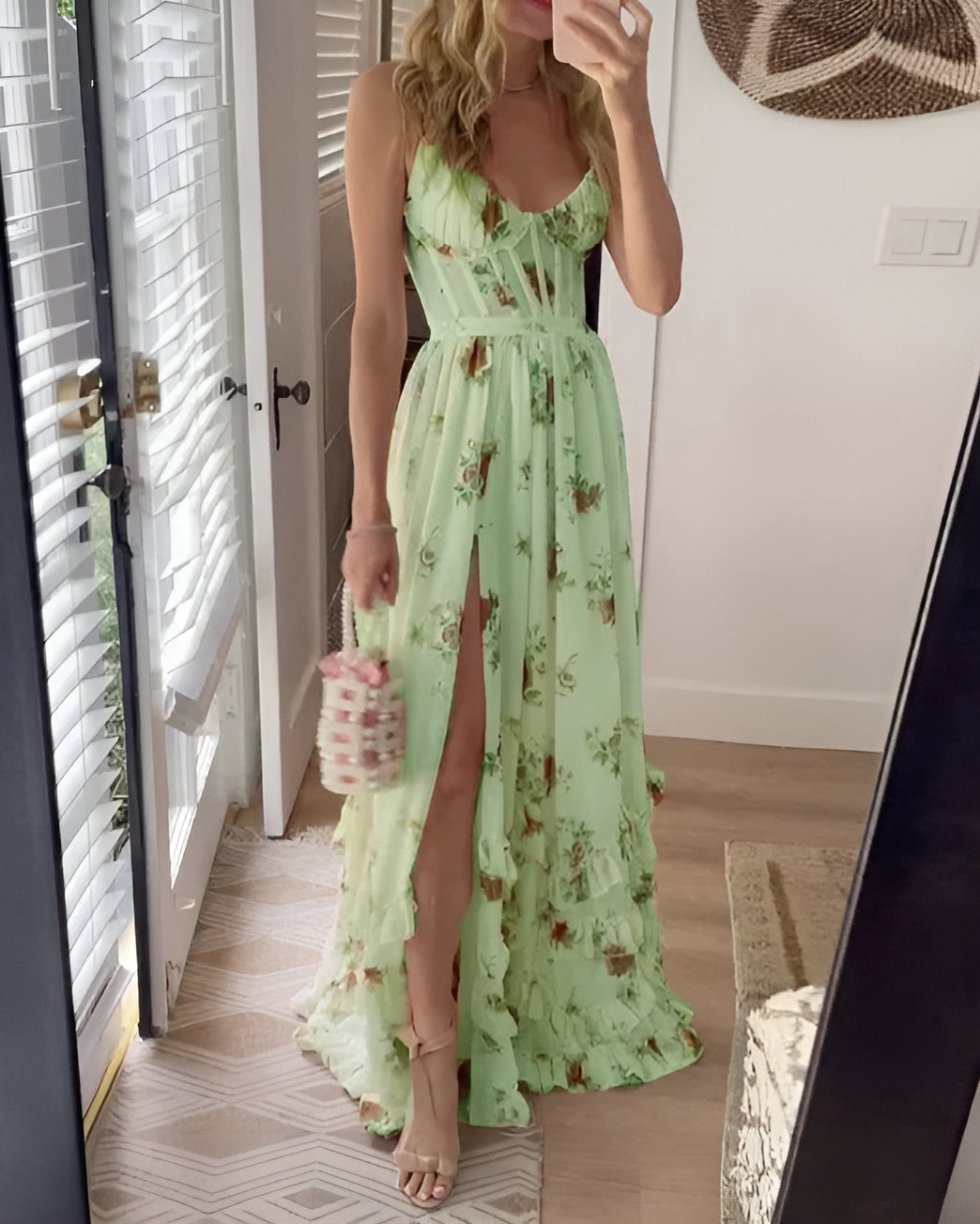 Maja | Midiklänning med blommönster